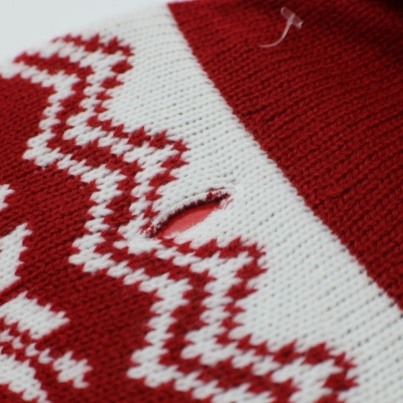 NwoT Size Extra Small 8.5- 10"L Red & White Dog Sweater W/ Santa Pompom Hoodie - Picture 6 of 10